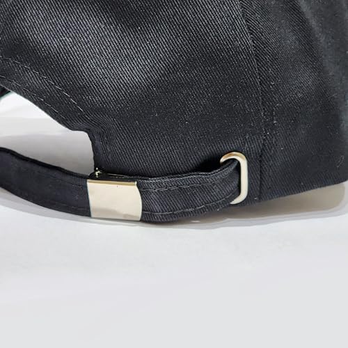 Boné Dad Hat Preto Algodão Aba Curva Strapback Ajuste Metal Confortável Streetwear SanD S&D