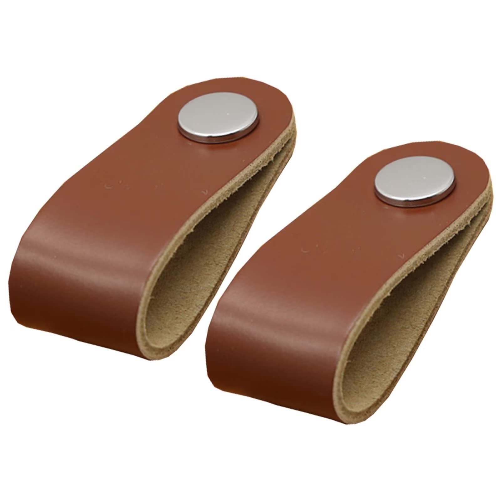 Boutons de cuisine en cuir marron pour relooker facilement vos meubles de salle de bain