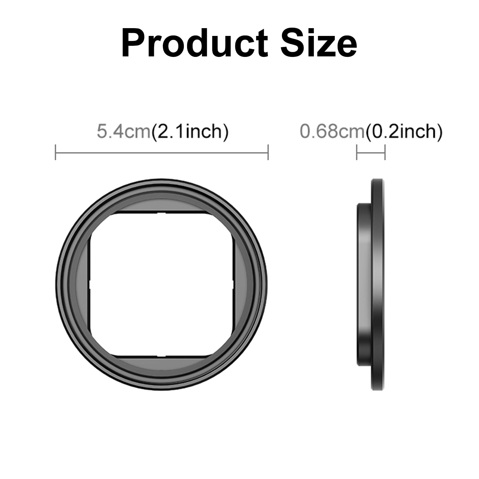 PULUZ Cadre d'objectif de Protection Objectif pour Insta360 Ace Pro 2, Support métallique de Filtre en métal pour filtres Ronds ND/CPL de 52mm