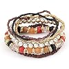 Caiyao Bohemian Stackable Wood Wooden Beads Elephant Charm Tassel Stretchy Bracelet Set for Women Men Multilayered Multicolor Acrylic Resin Seeds Bracelet Ethnic Jewelry Gift-B ball #2
