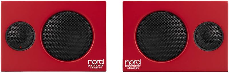 Monitor de piano con parlantes estéreo activos V2 (el precio es por par), rojo