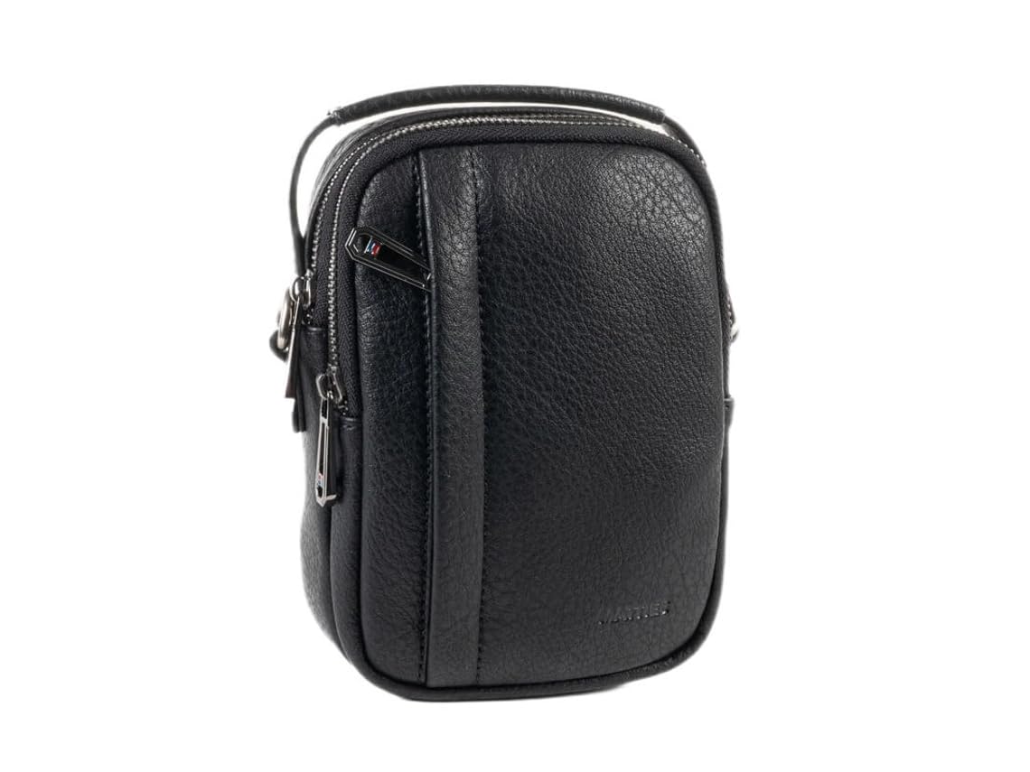 MATTIES Unisex's Reportero New Nappa Handbag, Black/White, Talla UNICA