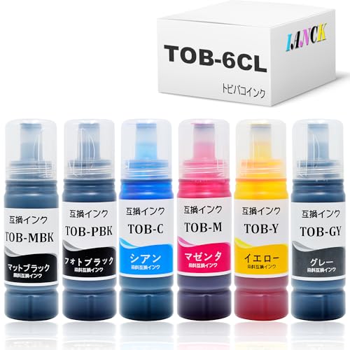 Amazon.co.jp: TOB-6CL EPSON用 トビバコ 互換インクボトル TOB(MB/PB