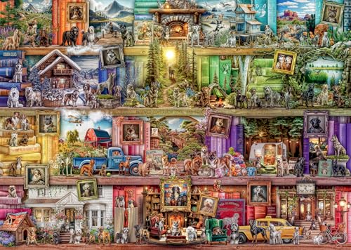 Ravensburger Library of Dogs 1000 Piece Jigsaw Puzzles for Adults and Kids Age 12 Years Up