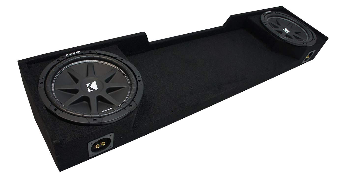 American Sound Connection Compatible with 1988-1998 GMC Sierra Ext Cab Truck Kicker Comp C10 Dual 10