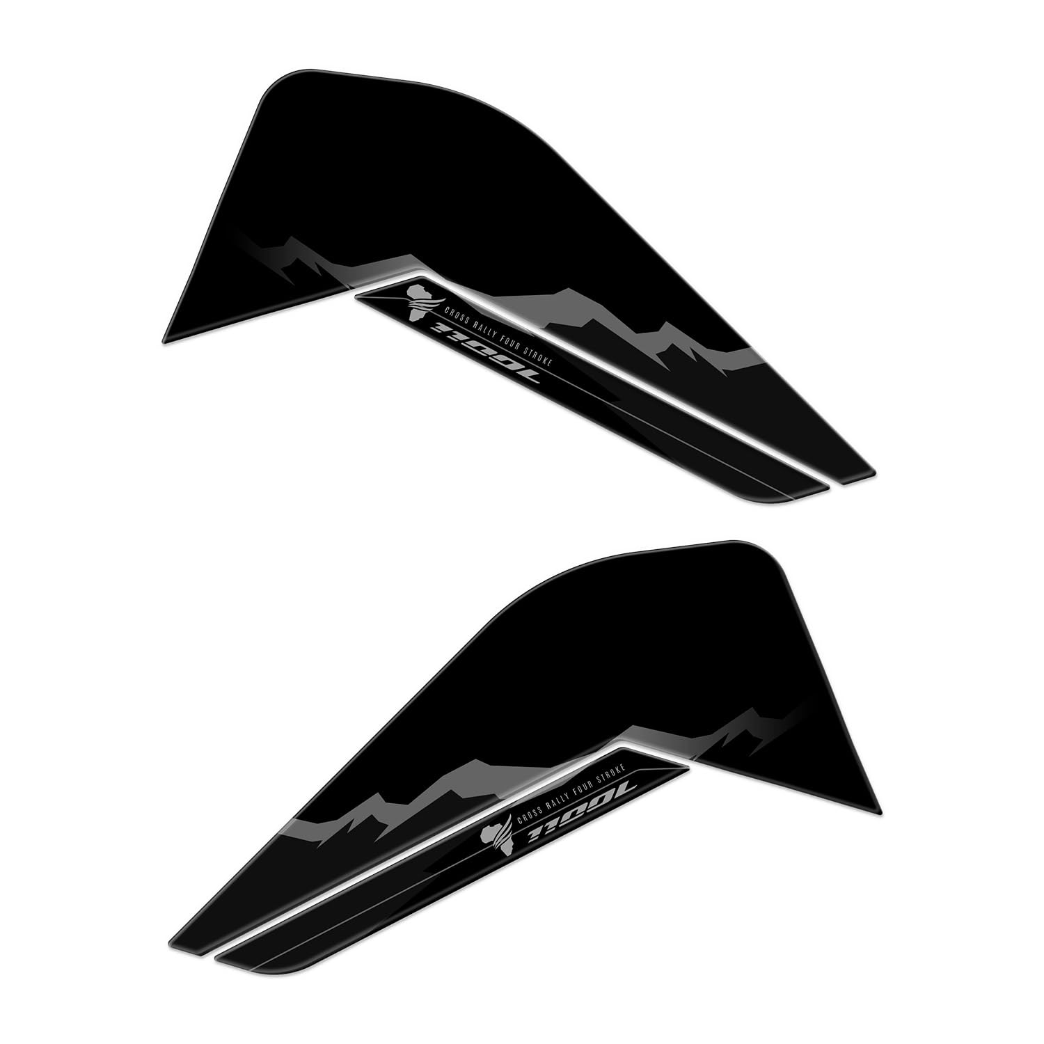 Az Graphishop Autocollants Latéraux Réservoir en Résine 3D Compatible avec Honda Africa Twin CRF 1100 L 2025 Protection contre les chocs et les rayures Accessoires Moto Made in Italy FM-1186