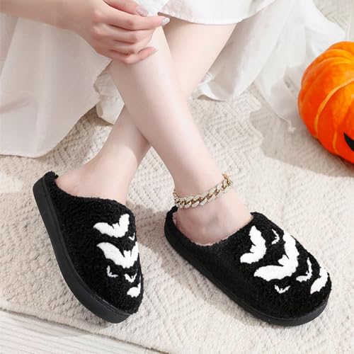 Image of Halloween Christmas Slippers Holiday Slipper House Shoes Home Slipper for Women Fuzzy Outdoor Indoor Bedroom Slippers