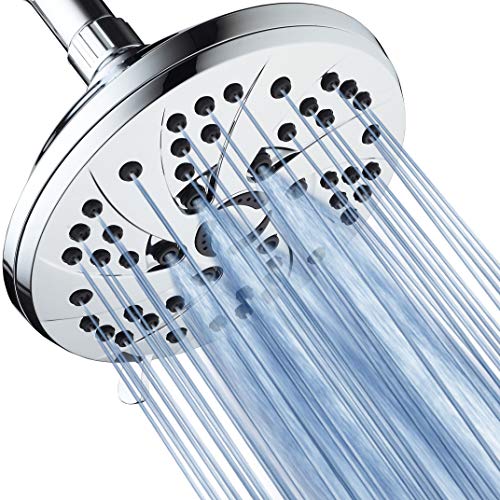 High Pressure 6-inch / 6-Setting Premium Rain Shower Head by AquaDance for the Ultimate Shower Spa Experience! Officially Independently Tested to Meet Strict US Quality & Performance Standards!
