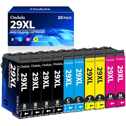 Ondula 29XL Cartuchos de Tinta Compatible para Epson 29XL para Expression Home XP-235 XP-245 XP-247 XP-335 XP-342 XP-345 XP-355 XP-332 XP-455 XP-432 XP-435 XP-255 XP-257 (10 Paquete)