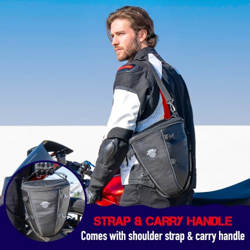 Bolsa de Cola para Motocicleta Nomad USA, Impermeable, Expandible 10-15L, con Correa de Hombro y Cubierta para Lluvia miniatura 4