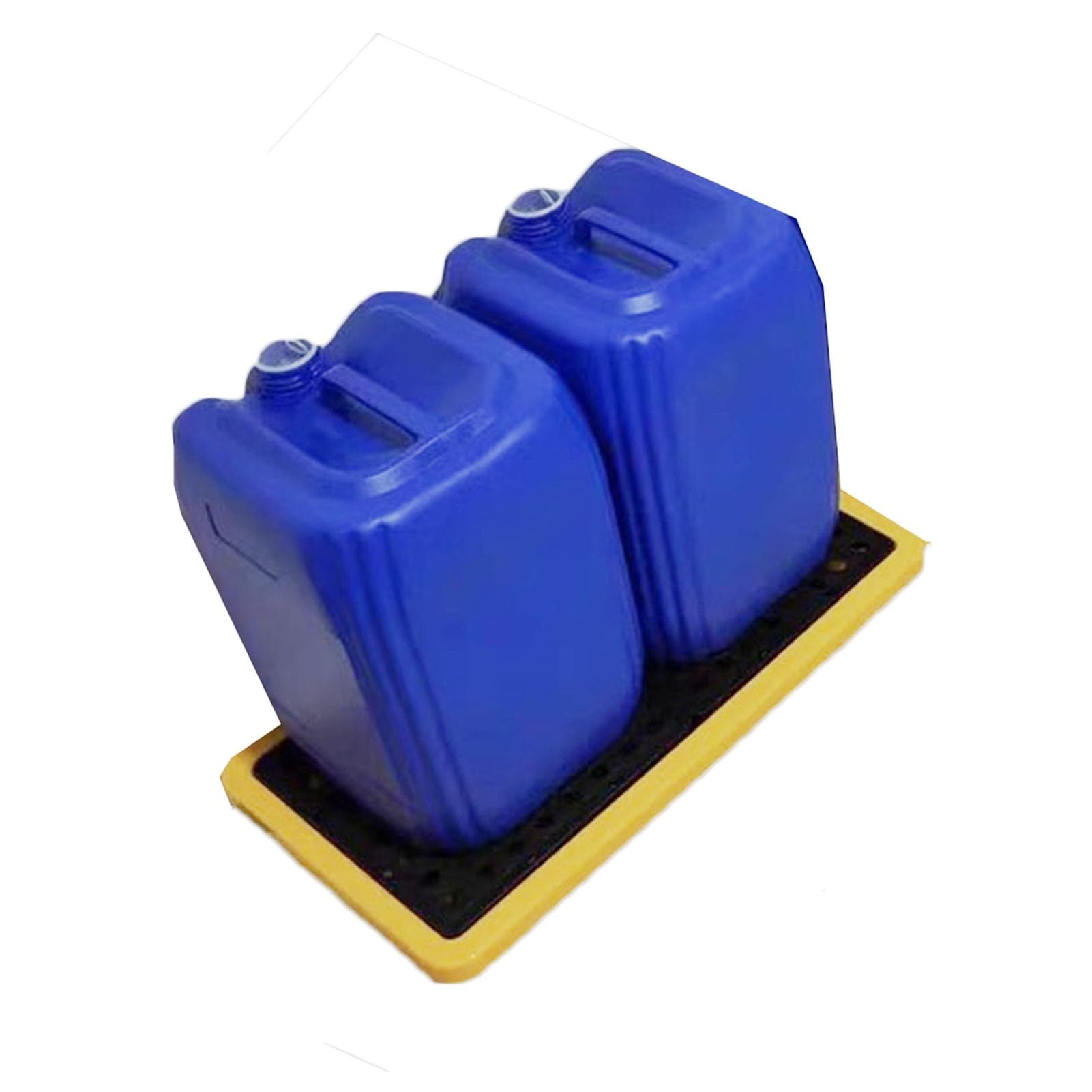 Palé modular de contención de derrames en polietileno negro y amarillo de 33x33 cm