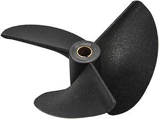 Heyiarbeit 3 Blades CCW Propeller for Ship Model RC Boat Propeller Model Black Plastic Paddle 52mm Diameter 4mm Hole Dia