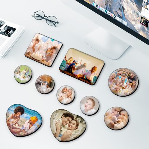 Imán de Nevera Personalizado de Cristal Forma Corazón miniatura 4