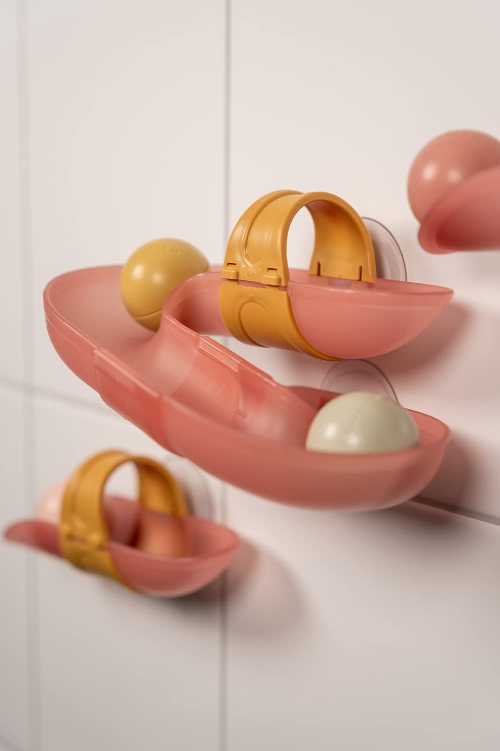 Little Dutch Pista a sfera da bagno con palline per la parete, giocattolo da bagno per neonati, rosa