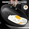 imarku Cast Iron Skillets, 8 & 12 Inch Non Stick Frying Pans with Honeycomb Texture, Oven & Dishwasher Safe Pan, Gold Stay-Cool Handle, Ideal Gift for women #4