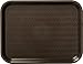 Carlisle FoodService Products Cafe Food Tray, Plastic Cafeteria Tray for Schools, Dining Halls, and Restaurants, Polypropylene, 10 x 14 Inches, Chocolate