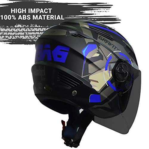 Image of Steelbird SBA-6 7Wings Gravity Open Face ISI Certified ABS Helmet