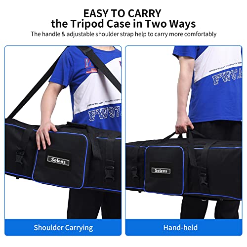 Selens Large Photography Equipment Bag Carrying Zipper Case 41X9.8X11.4 Inch With Strap For Photo Studio Tripod Light Stand Umbrella Camera Accessories Kit #TOP3