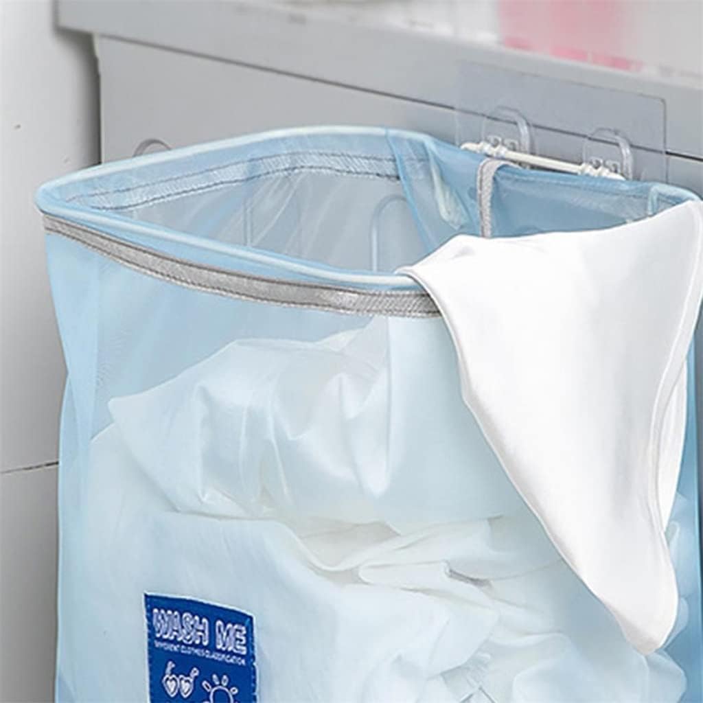 l Laundry Basket Wall Mounted Clothes Basket Large Capacity Net Yarn Laundry Bag Clothes Storage Baskets (Color : B, Size : 6.69" x 13.78" x 10.24") (A 6.69)