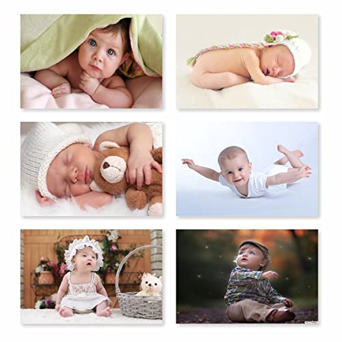 Image of SR CREATIVE CRAFT Cute Baby Posters | Smiling Baby Poster |Baby Wall Poster for Room Decor (12x18-Inches, 300GSM Thick Glossy Finish Paper) Set of 6 -pt-6