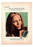  RECORTE DE PRENSA REVISTA O PERIÓDICO PUBLICIDAD JABÓN MADERAS MYRURGIA ANUNCIO VINTAGE