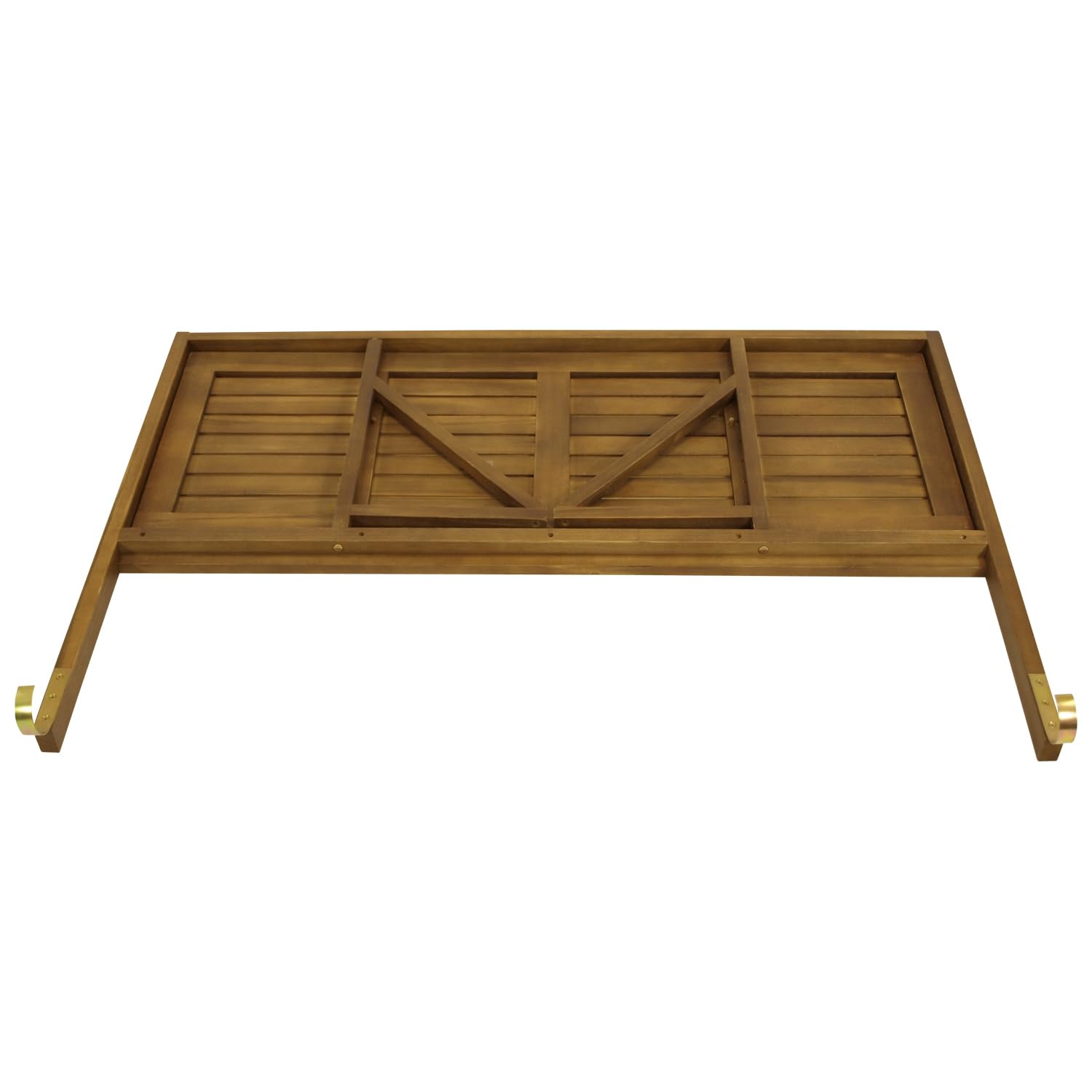 DEGAMO Balkonhängetisch 120x40cm klappbar, Grosse Ausführung, Akazienholz, FSC®-Zertifiziert Braun