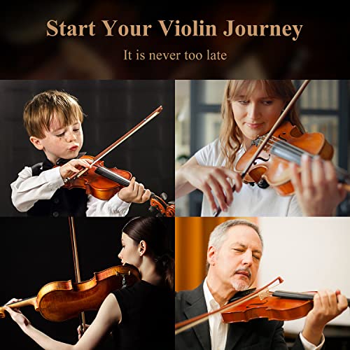 Image of Eastar 1 /2 Violin Set Half Size Fiddle EVA-3 Matte for Beginners with Hard Case, Rosin, Shoulder Rest, Bow, and Extra Strings (Imprinted Finger Guide on Fingerboard)