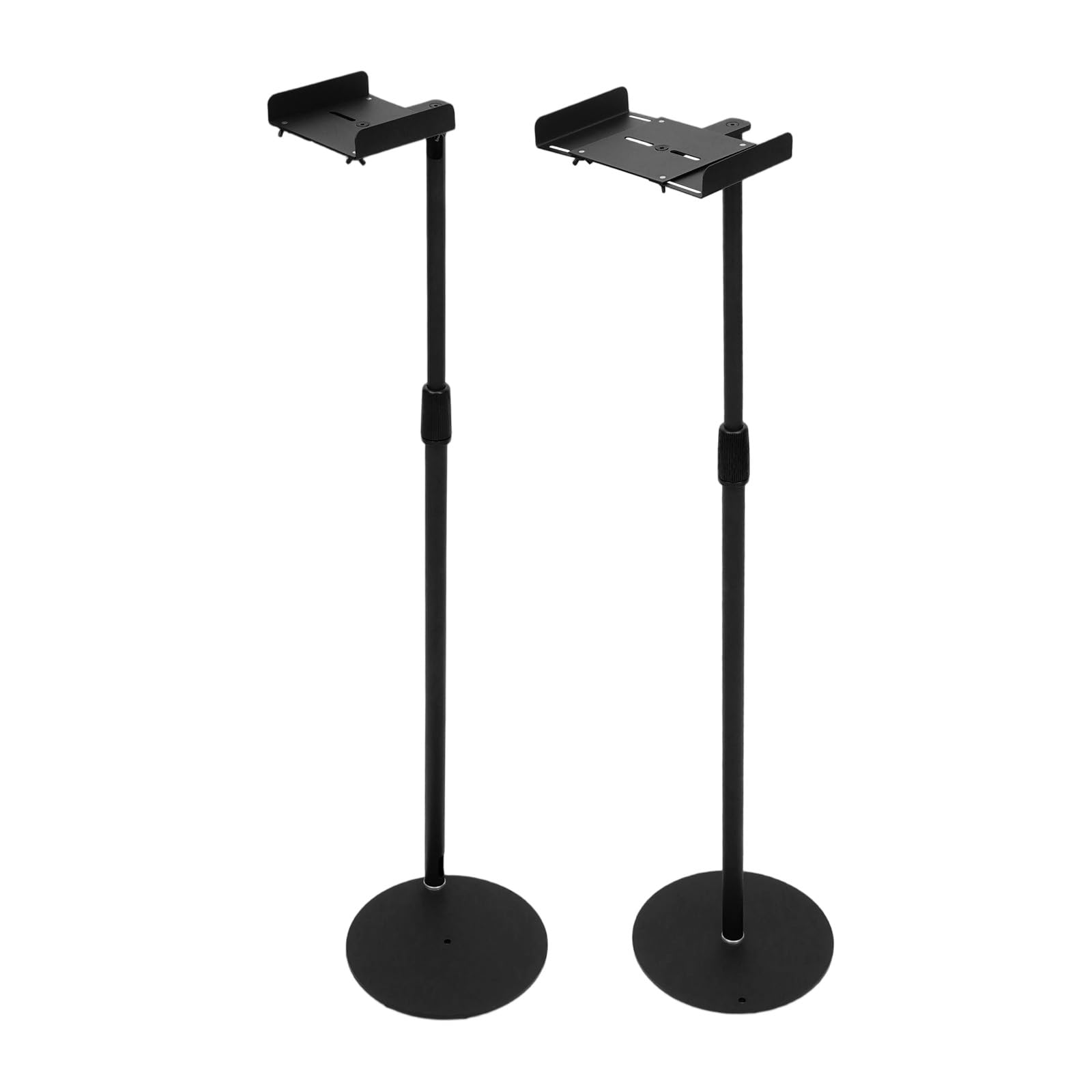 1 paio di supporti per altoparlanti, regolabili in altezza da 75 a 140 cm, girevoli a 360°, supporto per monitor da studio, fino a 6 kg, nero