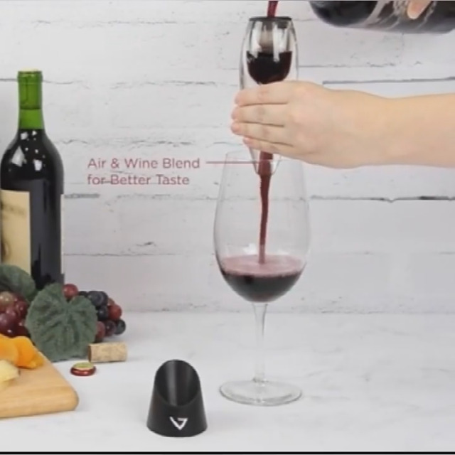 BQRKOTM 2 Pezzi Aeratore per Vino Rosso, Decanter per Bottiglia Vino, Versatore Salvagoccia Anti-Goccia, Ossigenatore Vino da Bottiglia, Vino Antigoccia, Riutilizzabile per Ristorante, Bar