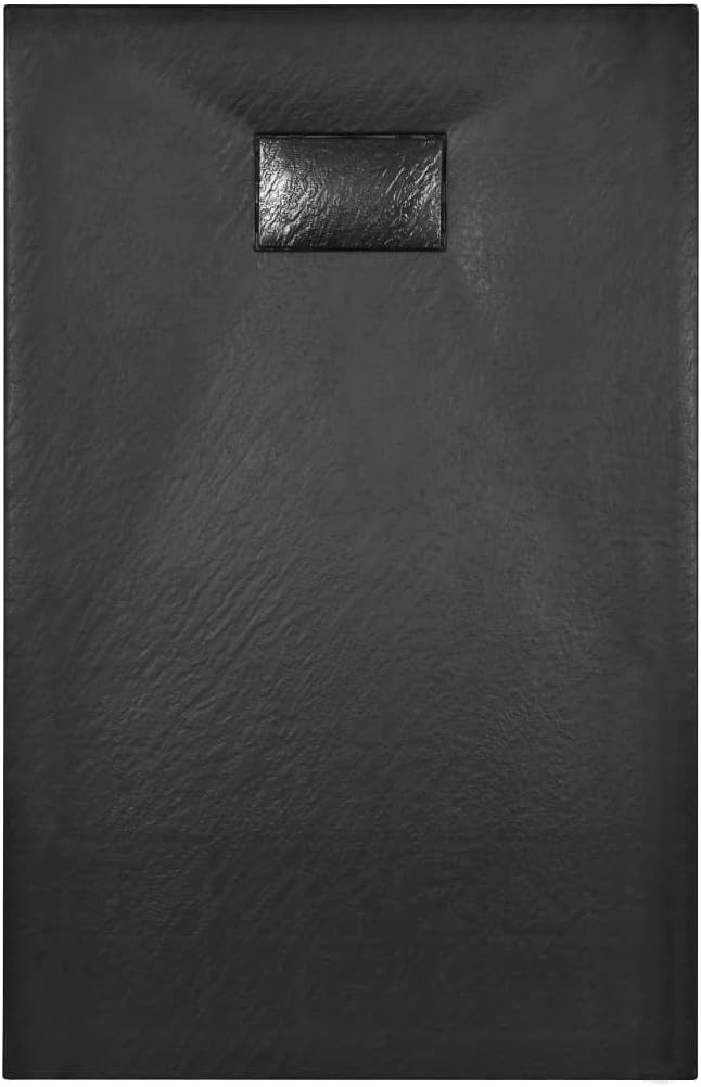 Top view of the shower base tray showing the integrated drain area