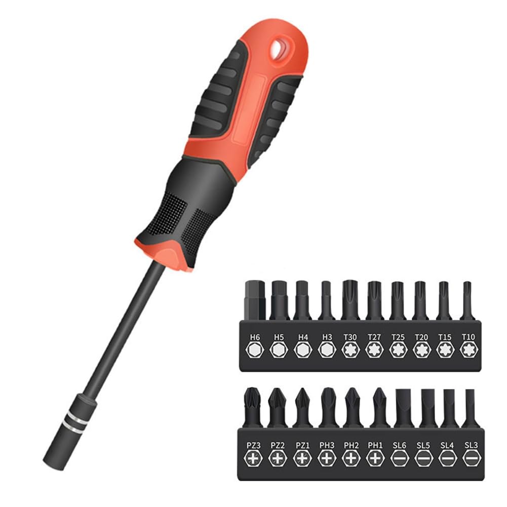 Aundhegrtt As Shown 21In1 Socket Screwdriver Set Magnetic Bit -Flat Shaped Screwdriver Detachable Handheld Tool -Flat Screwdriver Detachable Multifunctional Handheld Repair Tool Set