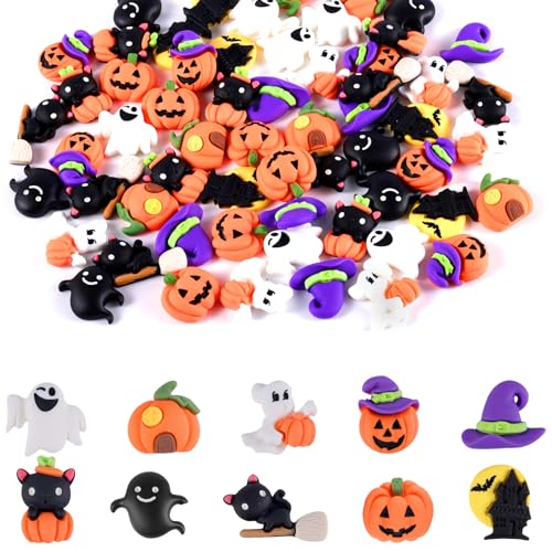 Breloques Halloween PEUTIER 10 styles d'embellissements artisanaux en résine