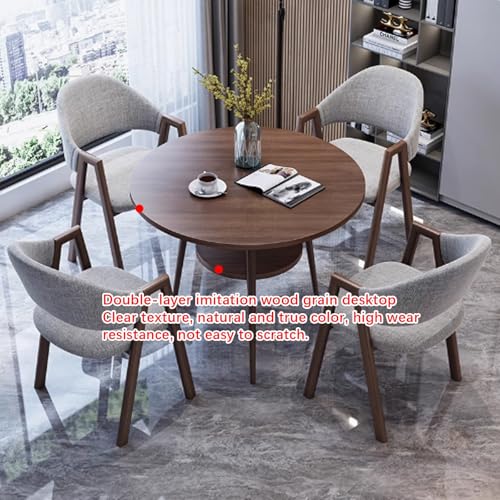 Rundes Konferenztisch-Set mit Stühlen – Doppelschicht-Design für Büroküche oder Esszimmer – ideal für Geschäftstreffen und Versammlungen – klein platzsparend