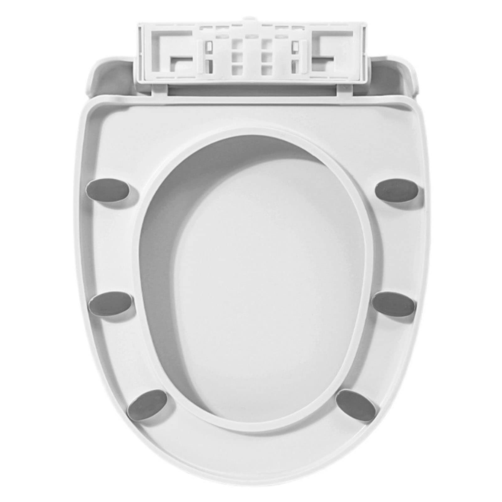 Elongated seat, Quick Release Hinges, Nonslip Bumpers, Easy Install for Elongated Toilets, Adjustable, Lightweight, Durable, Portable, User-Friendly, Compact, Slow, Close, Comfort, fit