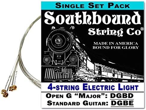 Electric "Light" 4-String Cigar Box Guitar Strings - Open G/Standard Tunings - DGBD/DGBE image 5