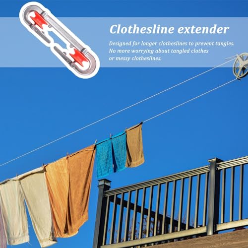 Clothesline Tightener,Weatherproof Aluminum Clothes Lines Tensioners | Outdoor Small Clothesline Tools, Laundryline Pulley Accessories, Keep Rope Taut and Untangled - Image 7