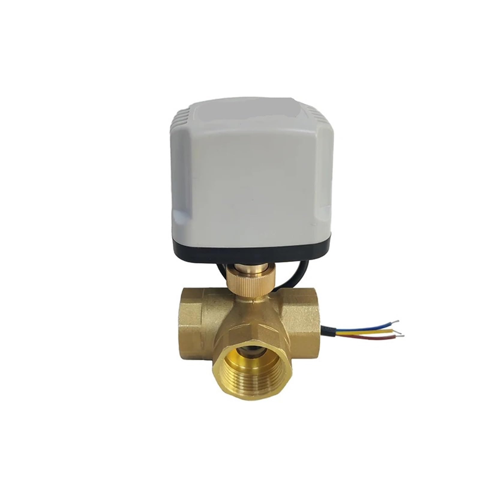 Elektryczny zawór kulowy 1/2 "3/4" 1"trójdrożny trójdrożny trójdrożny elektryczny zawór kulowy z mosiężnym gwintem trójdrożnym wodoodporny IP65(12,DC12V_2 Way)