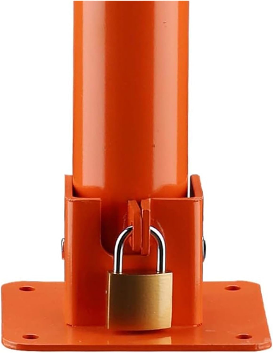 Heavy-Duty Foldable Parking Bollard Post with Reflective Stripes, Rustproof & Waterproof Traffic Security for Driveways, Bike Lanes & Walkways - Red image 2