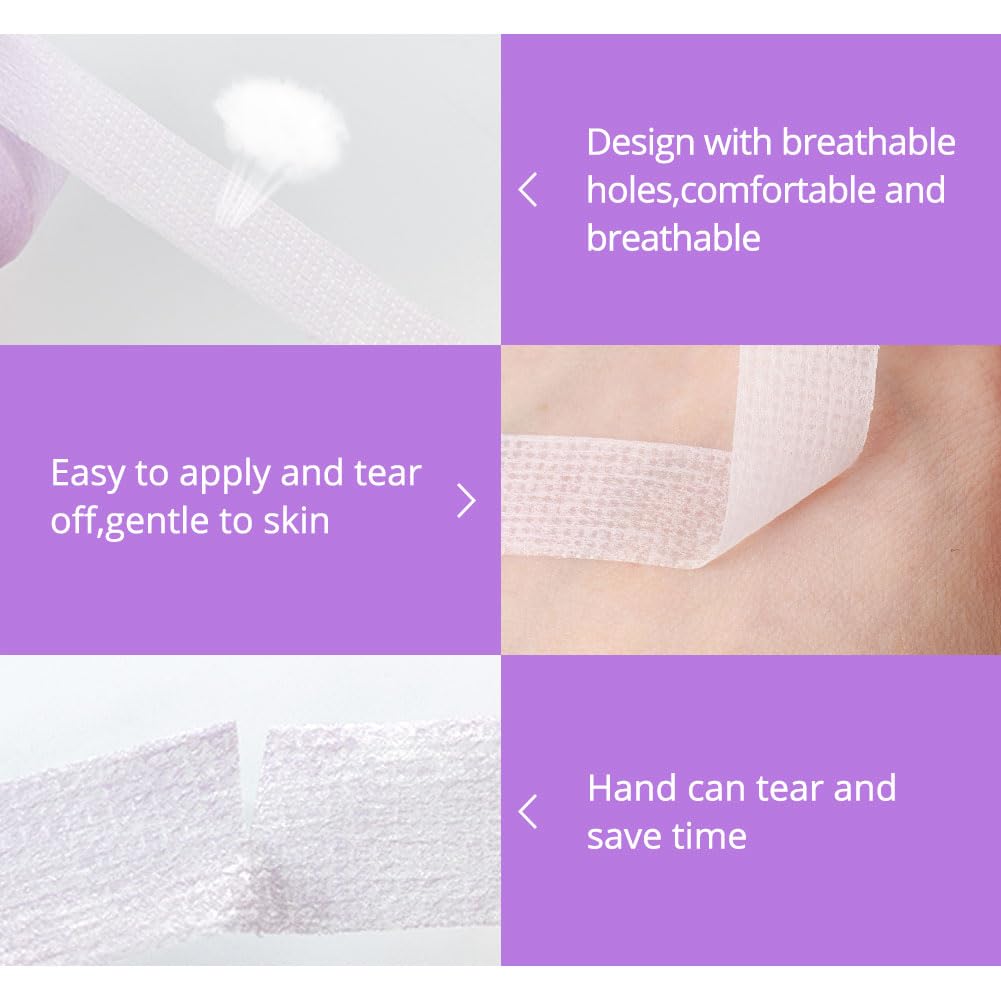 Lunamoon 4 Rolls Tape for Eyelash Extensions Eyelash Tape Eyelash Tape, Band-Purple*4 - Image 4