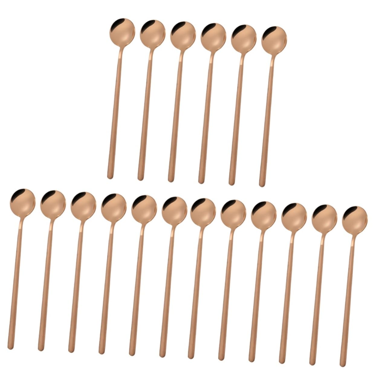 Ciieeo 18 Pcs Stainless Steel Spoon Coffee Stir Spoons Coffee Stirring Spoon Rose Gold Spoons Espresso Spoons Coffee Spoon Coffee Scoop Marshmallow Measuring Cups and Spoons Jar Teaspoon
