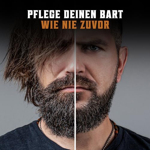 Viking Revolution - Bartkamm & Bartbürste Set Für Männer - Natürliche Bart bürste Wildschweinborsten & Dual-action-birnenholzkamm Mit Samt… – Ansicht 6