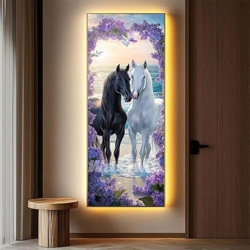 Paint By Numbers �n �J�b�v�� �������G �t���[���t�� DIY�y�C���g ��l�̓h��G ���S�� �q���p �����ŊȒP�ɓh��� �A�N�������ʊG�̋� �y�C���g�o�C�i���o�[ �L�b�g�f�W�^�����G �����h��G �Ƃ̕Ǒ��� 25x60cm, �g�Ȃ�