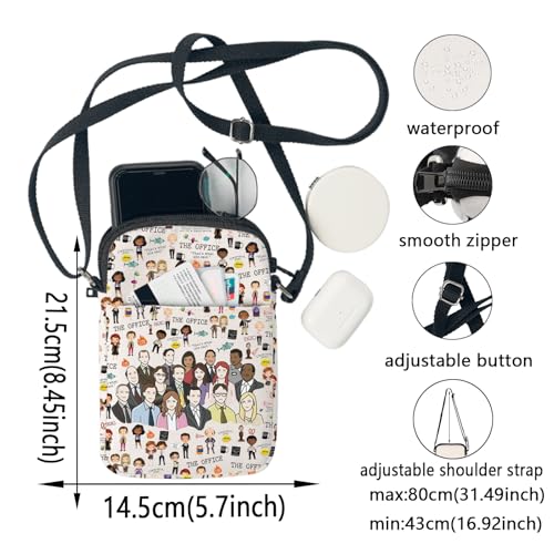 KEYCHIN Office TV Show Crossbody Bag Michael And Dwight Fans Gifts Office TV Series Shoulder Bag Office Merchandise2