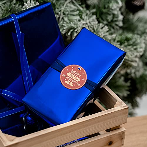 Image of RUSPEPA Royal Blue Metallic Wrapping Paper - Solid Color Paper Perfect for Wedding, Birthday, Christmas, Baby Shower - 17 Inches X 32.8 Feet
