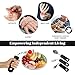 Daily Treasures 5pcs Adaptive Utensils,Vertical Steak Knife & 180° Bendable Forks/Spoons for Disabled Hands,Black Weighted Cutlery with Anti-Slip Grip for Parkinson's,Tremors,Arthritic,Elderly,Adults