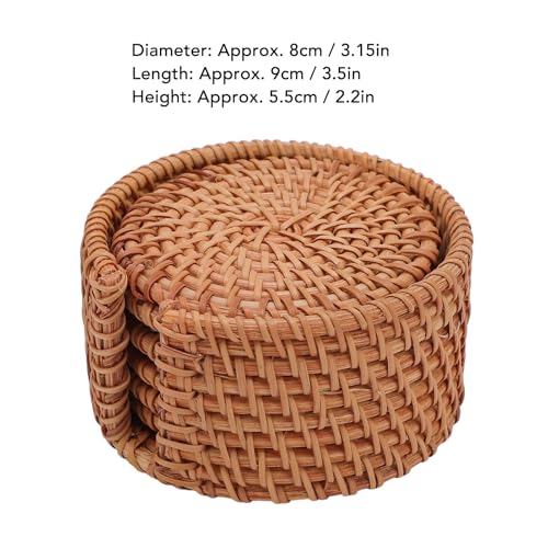 Sous-verres en rotin tressés main avec support chic - 4