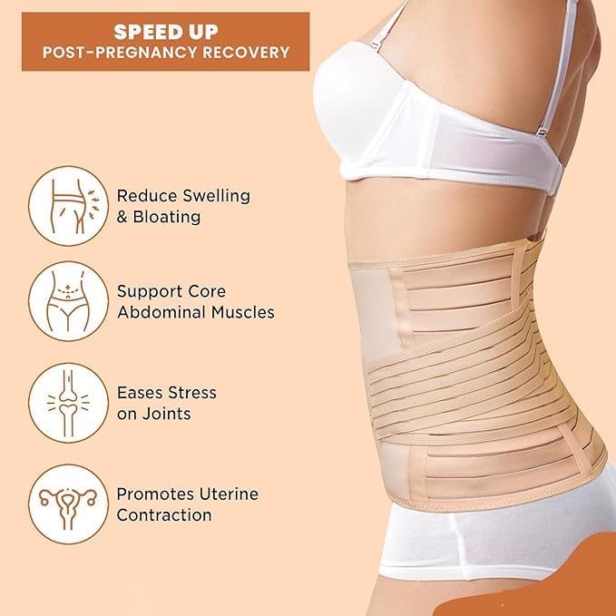 2-in-1 Postpartum Belly Band- C Section Recovery Must Haves Abdominal Binder for Women - Post Surgery Belly Binder Wrap and Waist Support, Belly Binder for Postpartum Support- Large to XXL miniatura 7