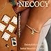 NECOCY Couple Love Knot Initial Bracelets for Women Trendy Dainty Statement 14K Gold Plated Letter X Charm Bracelet Jewelry Cute Simple Fashion Chain Women's Bracelets Gift
