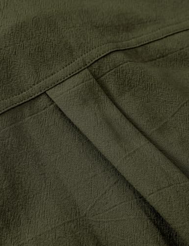 Drazivon Men's Button Down Long Sleeve 100% Cotton Flannel Shirt Green S - image 5