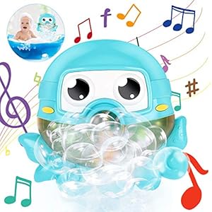 Gifort Baby Bath Bubble Toy, Automatic Bath Bubble Machine for Kinds Blowing Bubble Maker with Nursery Rhyme Music